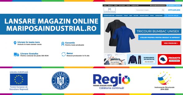 Lansare MariposaIndustrial.ro – magazin online de producție și personalizare produse textile